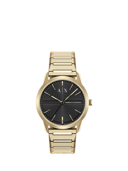Armani Exchange AX2650 Men's 42mm Round Bracelet Strap Watch, Gold, Gold