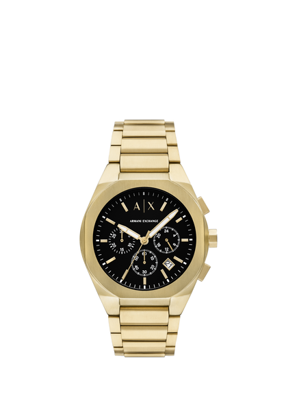 Armani Exchange AX4180 Men's Sync 42mm Round Bracelet Strap Watch, Gold, Gold