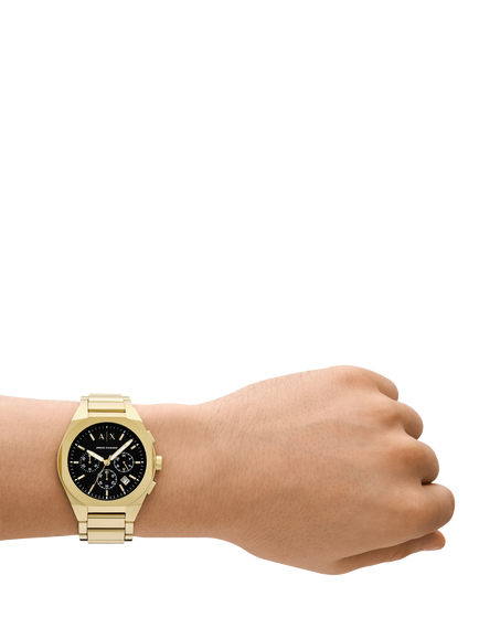 Armani Exchange AX4180 Men's Sync 42mm Round Bracelet Strap Watch, Gold - view 2, Gold