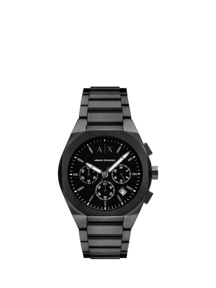 Armani Exchange AX4183 Men's Sync 42mm Round Bracelet Strap Watch, Black, Black