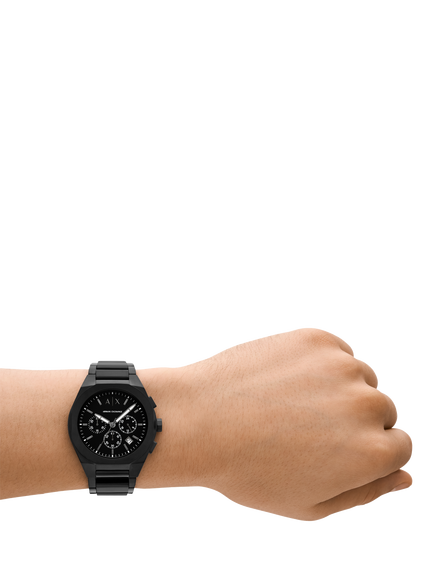 Armani Exchange AX4183 Men's Sync 42mm Round Bracelet Strap Watch, Black - view 2, Black