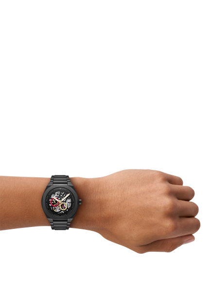 Armani Exchange AX4196 Men's Sync 44mm Automatic Bracelet Strap, Black - view 2, Black
