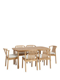 John Lewis OUTLET Boardwalk Garden Dining Chair, Set of 2, FSC-Certified (Acacia Wood), Like New, Natural, 