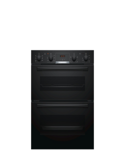 Bosch OUTLET Series 4 NBS533BB0B Built-Under Double Oven, Like New, Black, Black