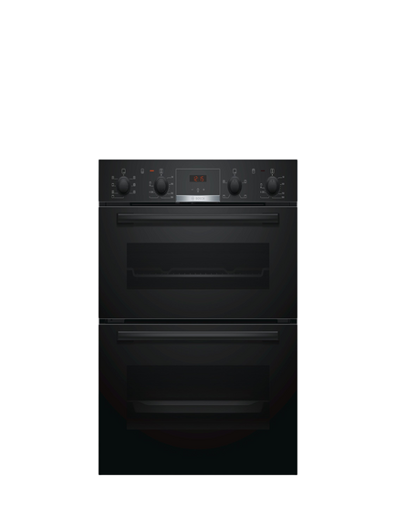 Bosch OUTLET Series 4 NBS533BB0B Built-Under Double Oven, Like New, Black, Black