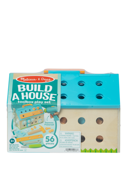 Melissa & Doug Build A House Toolbox Play Set - view 2, Multi