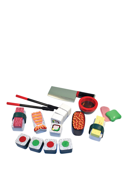 Melissa & Doug Wooden Sushi Slicing Playset, Multi