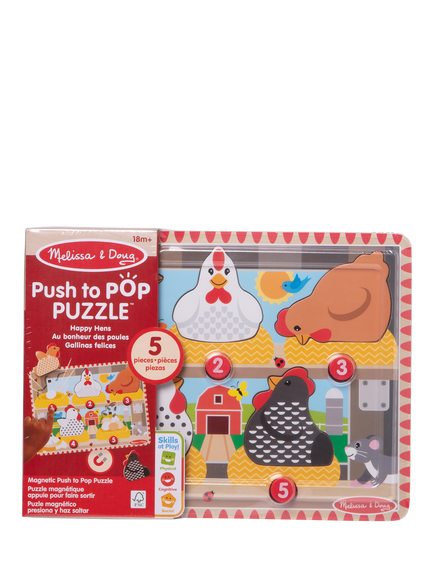 Melissa & Doug Press & Pop Wooden Puzzle, Multi