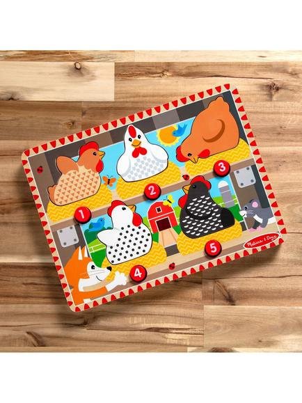 Melissa & Doug Press & Pop Wooden Puzzle - view 2, Multi