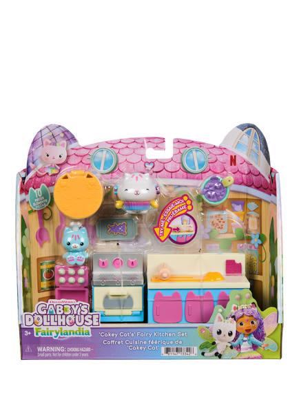 Gabby's Dollhouse Fairylandia Cakey Cat's Fairy Kitchen Playset, Multi