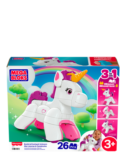 Mega Bloks Build & Enchant Unicorn 3-in-1 Set - view 2, Multi