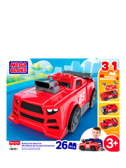 Mega Bloks Build & Go Race Car 3-in-1 Set - view 2, Multi