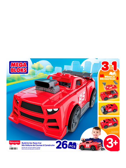 Mega Bloks Build & Go Race Car 3-in-1 Set - view 2, Multi