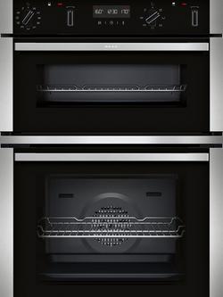 Neff OUTLET N50 U2ACH7AN7B Built In Self Cleaning Double Smart Electric Oven, Like New, Stainless Steel, Stainless Steel