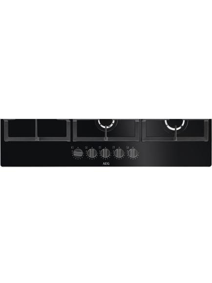 AEG HKB95820NB 90cm Integrated Gas Hob, Black - view 2, Black