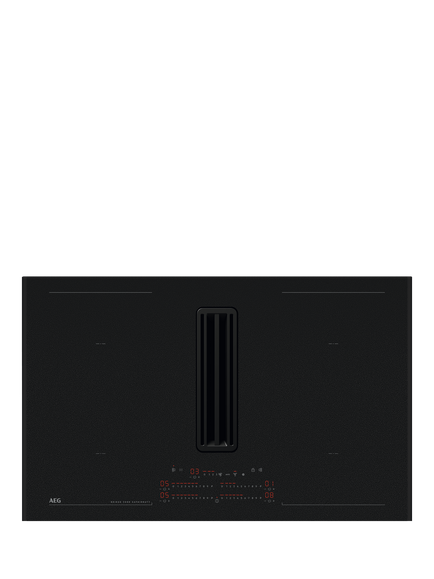 AEG NCP84C01AZ 83cm SaphirMatt® Induction Extractor Hob, Saphirmatt Black, Saphirmatt Black