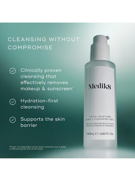 Medik8 Total Moisture Daily Cleansing Gel, 145ml - view 2, Clear