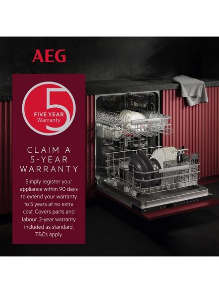 AEG GF5200D1SNW Freestanding Dishwasher, White - view 2, White
