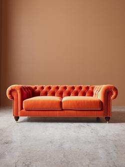 Swoon Winston Large 3 Seater Sofa - view 2, Burnt Orange