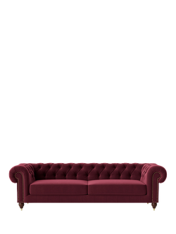 Swoon Winston Grand 4 Seater Sofa, Bordeaux