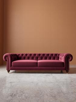 Swoon Winston Grand 4 Seater Sofa - view 2, Bordeaux
