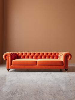 Swoon Winston Grand 4 Seater Sofa - view 2, Burnt Orange