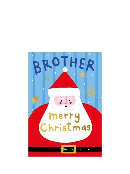 Art File Brother Santa Christmas Card, Multi