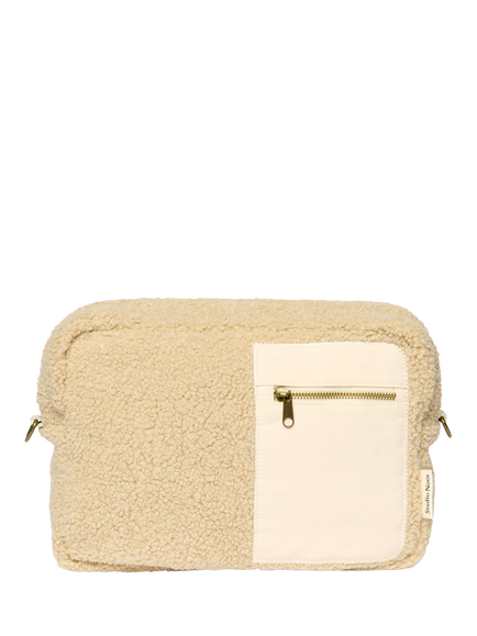 Studio Noos Teddy Collection Boucle Stroller Storage Organiser, Ecru, Teddy Ecru