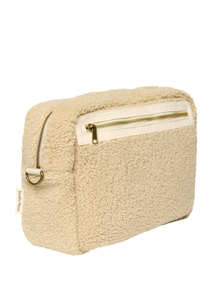 Studio Noos Teddy Collection Boucle Stroller Storage Organiser, Ecru - view 2, Teddy Ecru