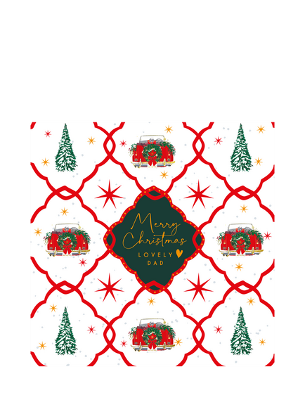 Belly Button Designs Dad Geo Cars Christmas Card, Multi