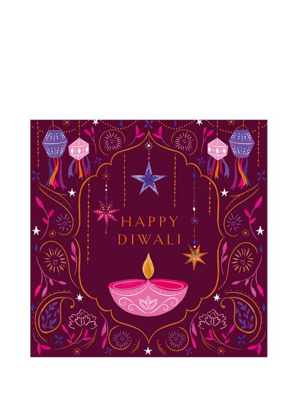 Woodmansterne Icons Candle Diwali Card, Multi