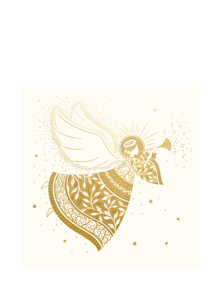 Woodmansterne Angel Playing The Trumpet Christmas Card, Multi