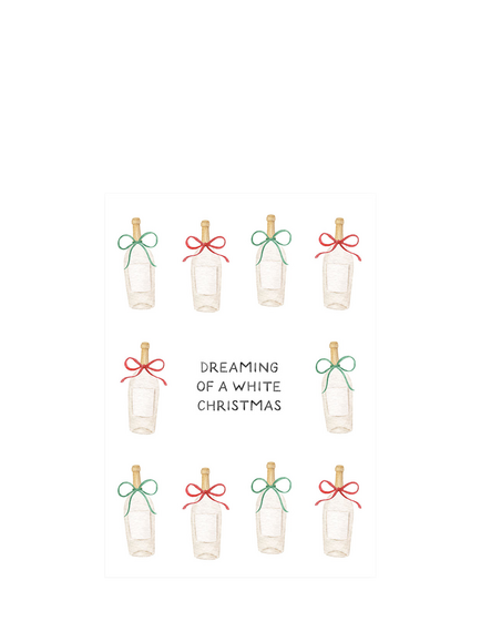 Woodmansterne Dreaming of a White Wine Christmas Card, Multi