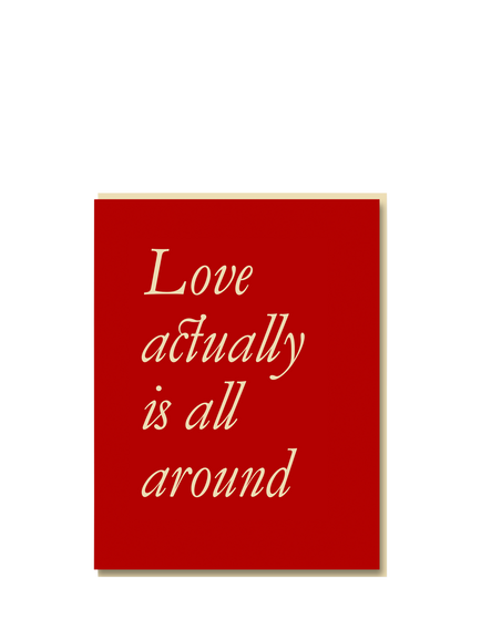 Nineteen Seventy Three Love Actually Is All Around Christmas Card, Multi