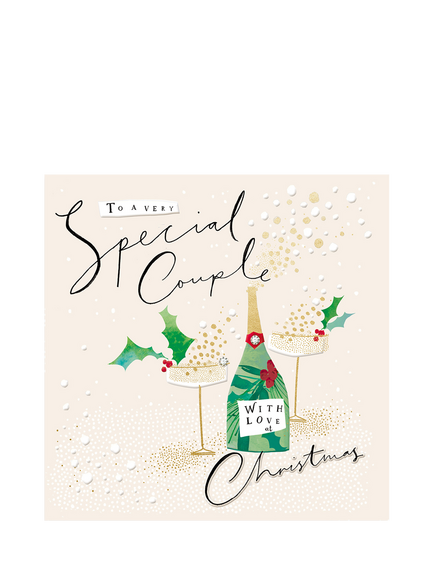 The Proper Mail Company Champagne Couples Christmas Card, Multi
