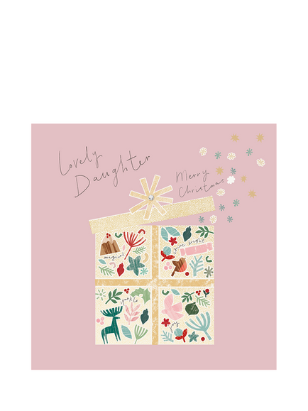 The Proper Mail Company Daughter Present Christmas Card, Multi
