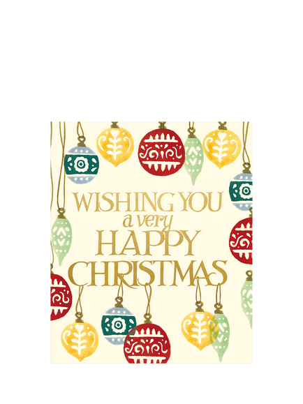 Emma Bridgewater Baubles Christmas Card, Multi