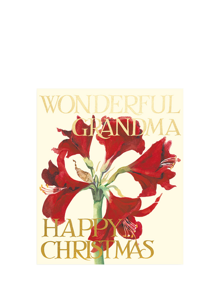 Emma Bridgewater Grandma Abundance of Joy Christmas Card, Multi