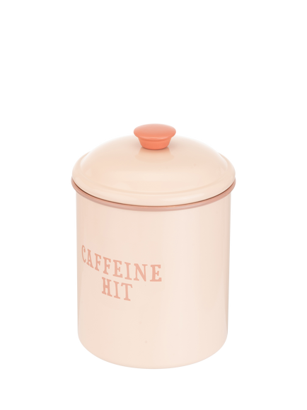 Yvonne Ellen 'Caffeine Hit' Enamel Coffee Canister, Pink - view 2, Pink