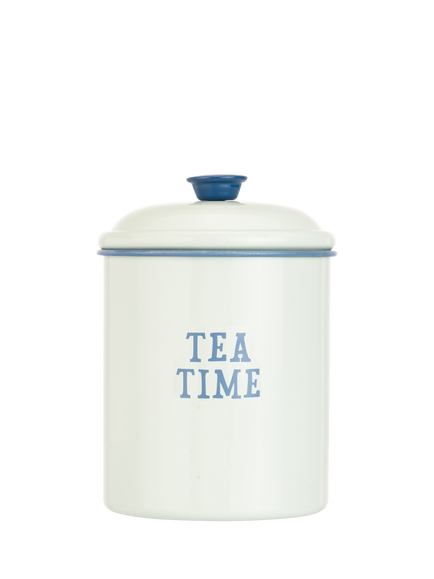 Yvonne Ellen 'Tea Time' Enamel Tea Cannister, Blue, Blue