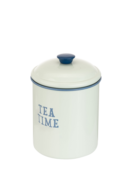Yvonne Ellen 'Tea Time' Enamel Tea Cannister, Blue - view 2, Blue