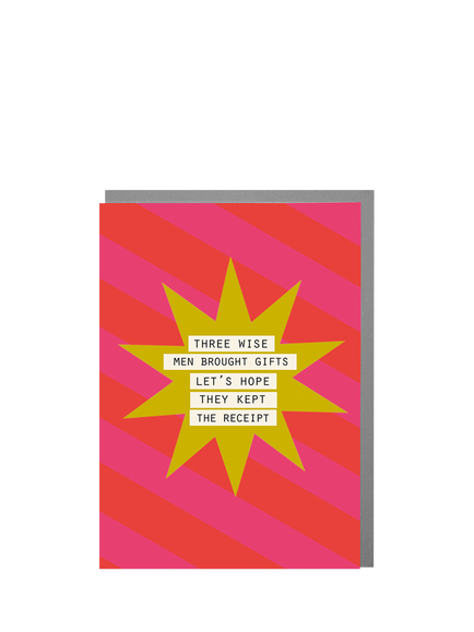 Lola Design Hope They Kept The Receipt Christmas Card, Multi