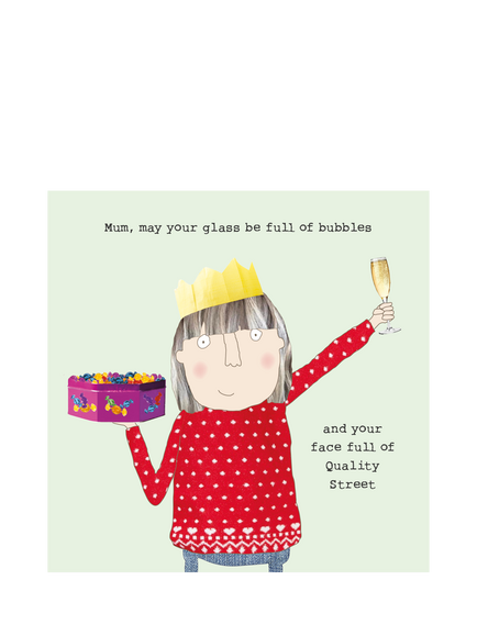 Rosie Made A Thing Mum Face Full Greeting Card, Multi