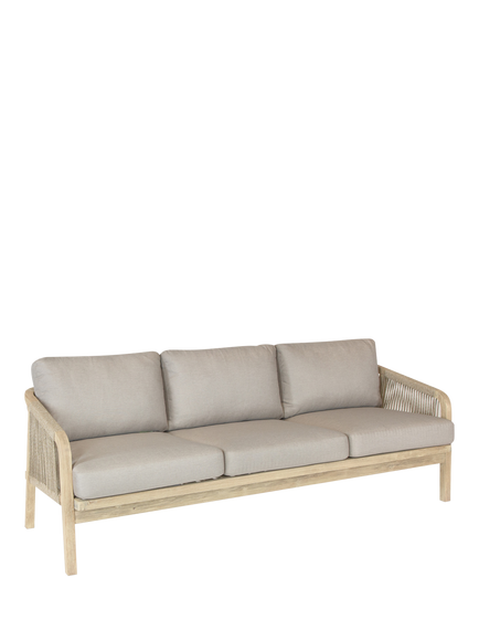 KETTLER Cora 3-Seater Garden Sofa, FSC-Certified (Acacia Wood), Smoke White, Natural