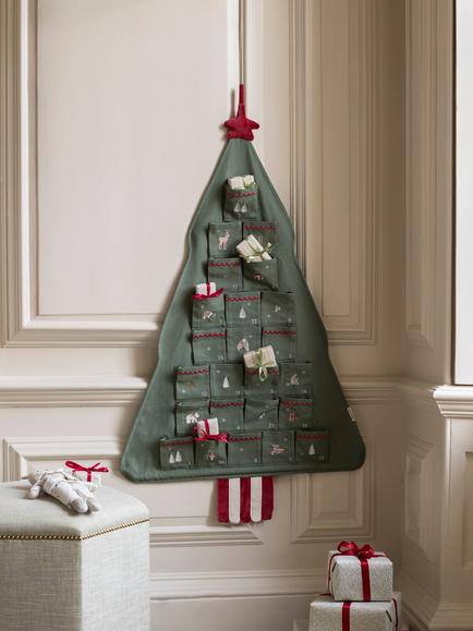 Avery Row Chrismtas Tree Fabric Advent Calendar - view 2, Green