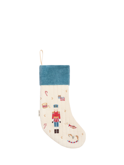 Avery Row Nutcracker Christmas Stocking, Blue