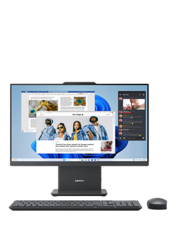 Lenovo IdeaCentre AIO 3 F0HR00B8UK All-in-One Desktop PC, AMD Ryzen 5 Processor, 16GB RAM, 512GB SSD, 23.8” Full HD, Luna Grey, Luna Grey