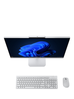 Lenovo A105a F0JS000PUK All-in-One Desktop PC, AMD Ryzen 5 Processor, 8GB RAM, 512GB SSD, 23.8” Full HD, Luna Grey - view 2, Luna Grey