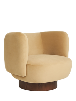 MADE OUTLET Novara Armchair, Like New, Caramel Velvet, Caramel Velvet