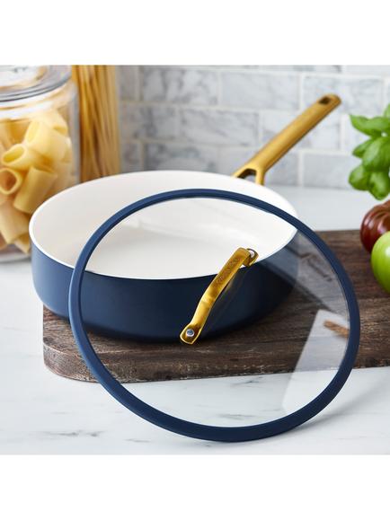 GreenPan Padova Reserve Ceramic Non-Stick Saute Pan & Glass Lid, 26cm, Oxford Blue - view 2, Oxford Blue